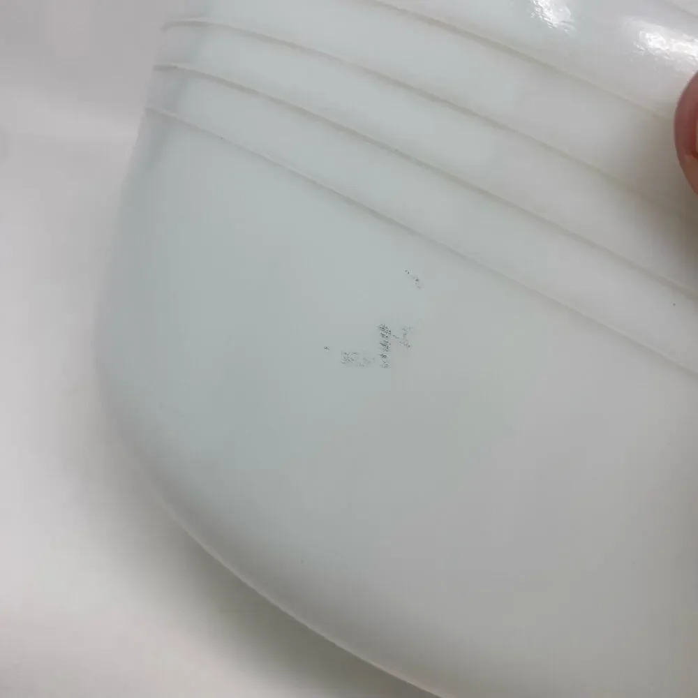 Pyrex white glass ribbed mixing bowl vintage #31 - Picture 4 of 8